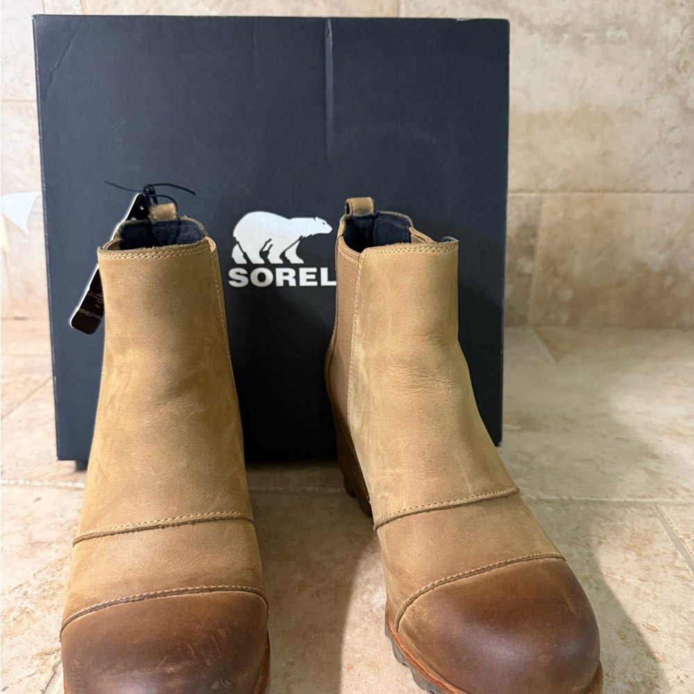 Sorel Men's Brown Leather Ankle Boots